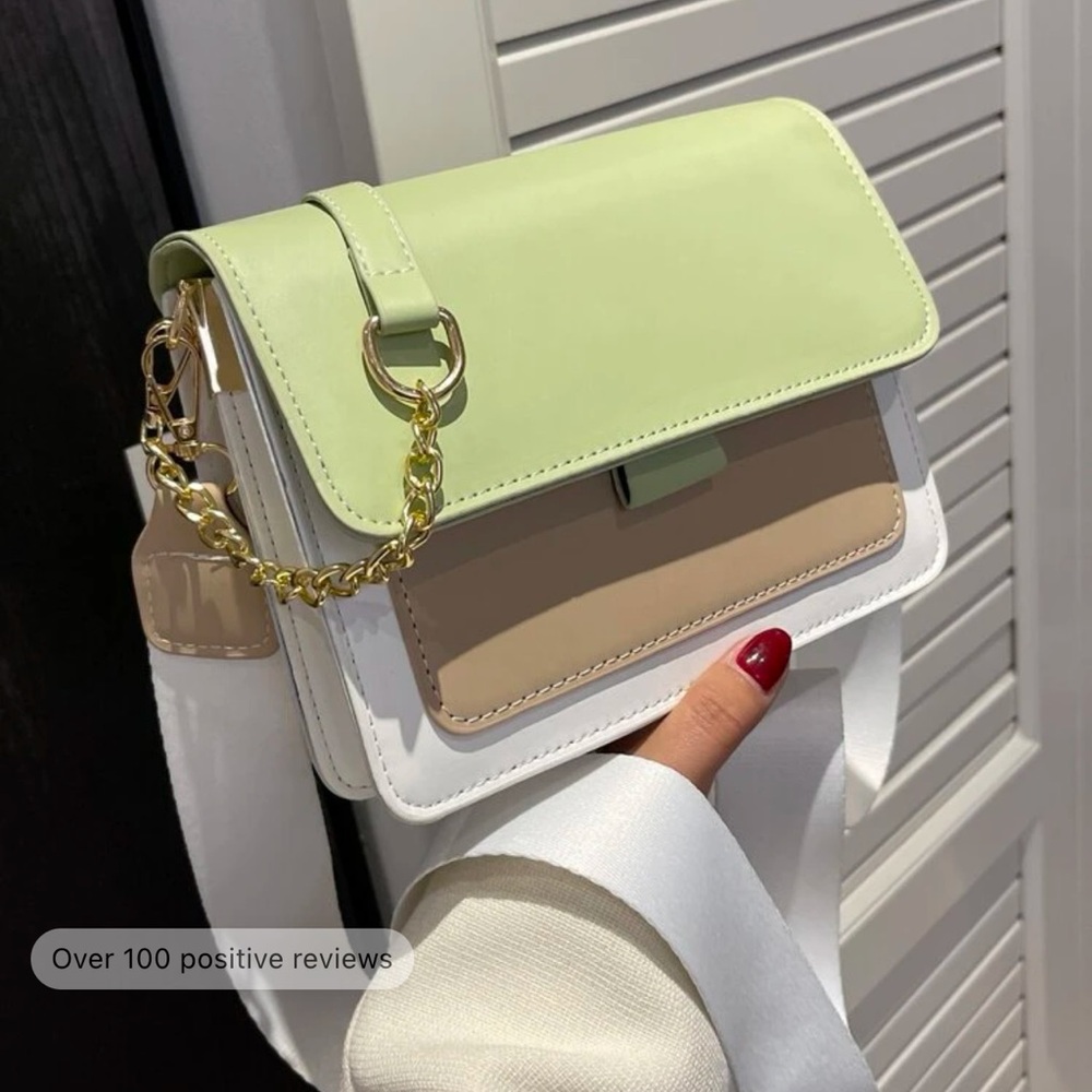Mini Colorblock Flap Square Bag